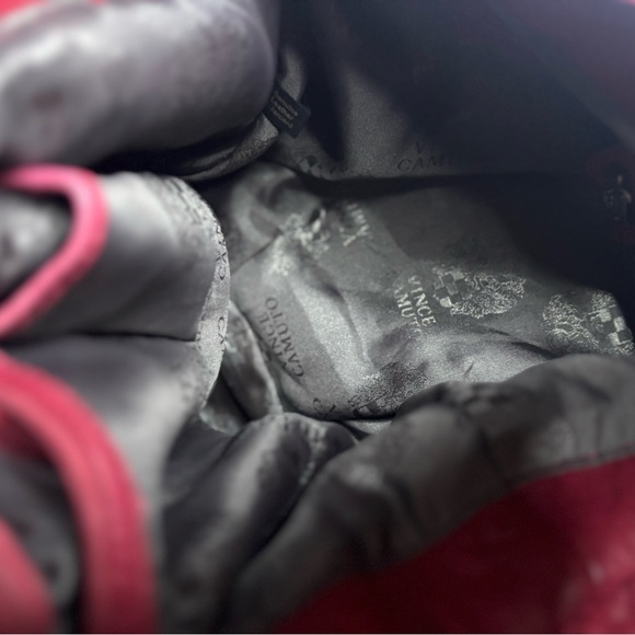 Vince Camuto Vintage Elegant Red Leather with flower side Women's Bag - Picture 9 of 14